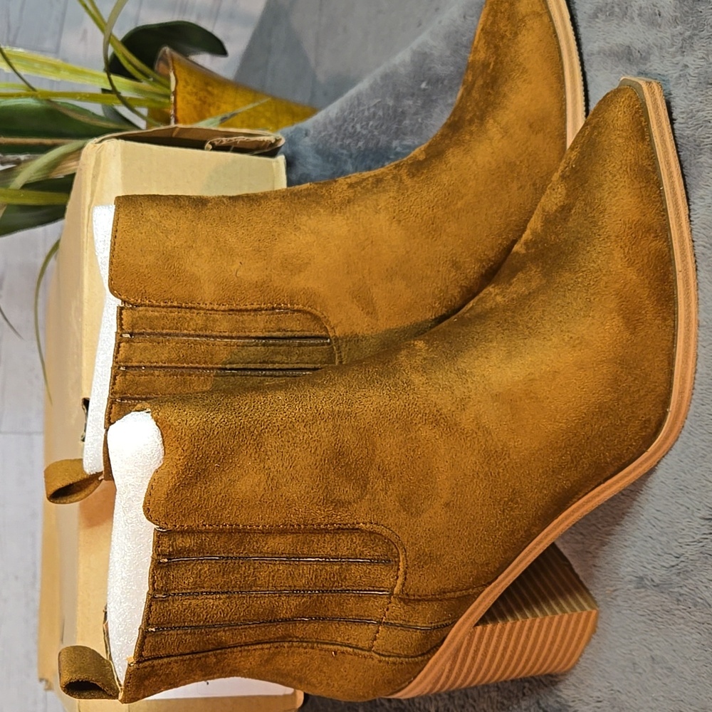 Imily Bela Women's Elastic Ankle Brown Suede  Boots Sz 7.5 - Picture 5 of 5